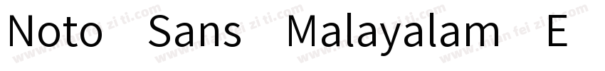 Noto Sans Malayalam ExtraCondensed字体转换
